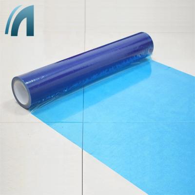 China Moisture proof blue pe floor and carpet film polyethylene pe surface protective film roll for sale