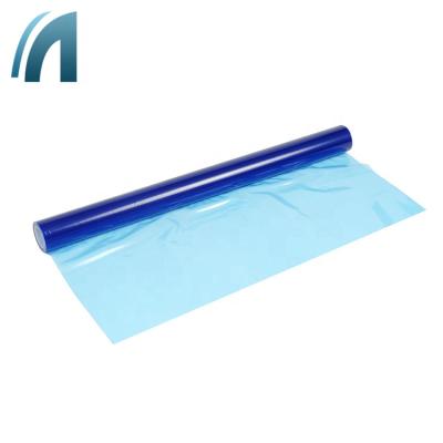 China Wuxi ShengFa Moisture Proof Blue Transparent Metal Panel Surface Protect Film Galvanized Sheet Protective Film for sale