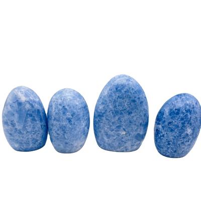 China Wholesale Europe High Quality Natural Blue Calcite Free From Hand Crafted Crystal Healing Blue Calcite For Gifts Decoration for sale