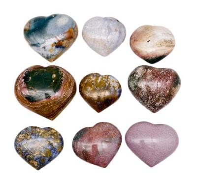 China Natural Ocean Jasper For Home Decoration Gifts from Crystal Crafts Heart Carving Craft Healing Stones Wholesale from China for sale