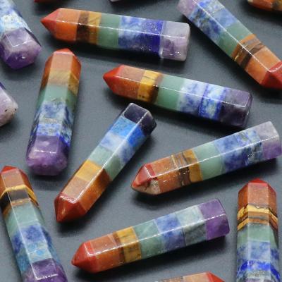 China Wholesale Europe Healing Seven Chakra Crafts Crystal Towers Wand Points Crystal for Gifts for sale