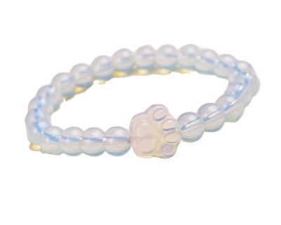 China High Quality Natural 8mm Opal Bracelet For Women Round Stretch China Crystal Bead Bracelet Healing Crystal for sale