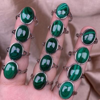 China Natural Crystal Craft Prehnite Rings For Gifts Decoration Resizable Healing Stones High Quality Wholesale From Europe for sale