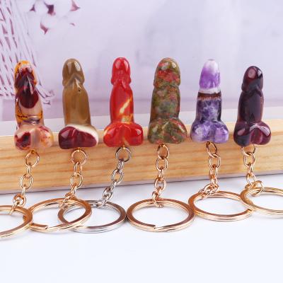 China Europe Wholesale Customized Healing Chain Male Genitals Crystal Crafts Crystal Key Penis Crystal Male Pendant for sale