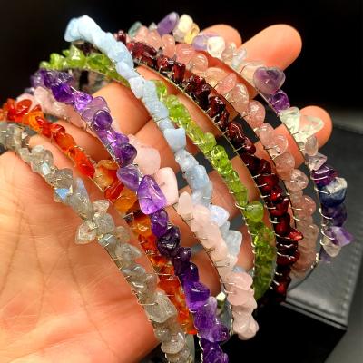 China Natural Stone Crystal Hair Card Headband China Wholesale Healing Crystal for Women Hair Crystal Crafts Accessories for sale