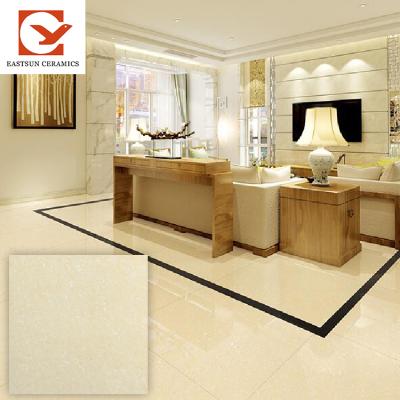 China Indoor/Outdoor Floor and Wall Tiles Wholesale Indian Crystal Yellow Polished Porcelain Floor Tiles From Ceramic Tile Factory for sale