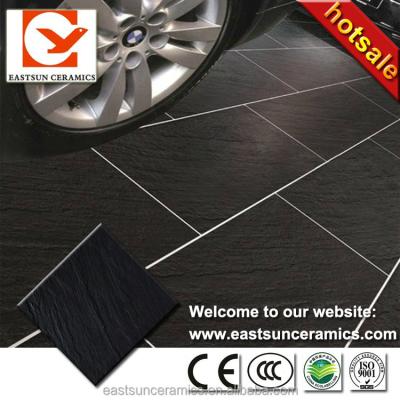 China Exterior Tiles Cheap Matte Finish Black Rustic Exterior Porcelain Tiles 20mm Thickness 60x60 for sale