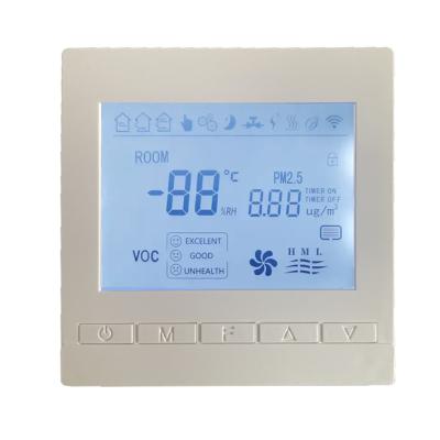 China Modern Smart WiFi LCD Screen Thermostat 3 Speed Fan Air Conditioning Controller Modern Design Thermostat Hotel Floor Heating Systems for sale