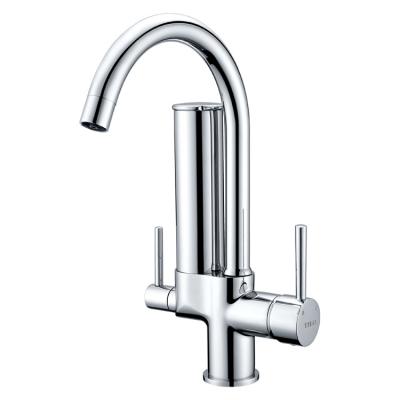 China Other 3 Functional Faucet Purified Water Filter 360 Degree Hot And Cold Water Kitchen Faucet for sale