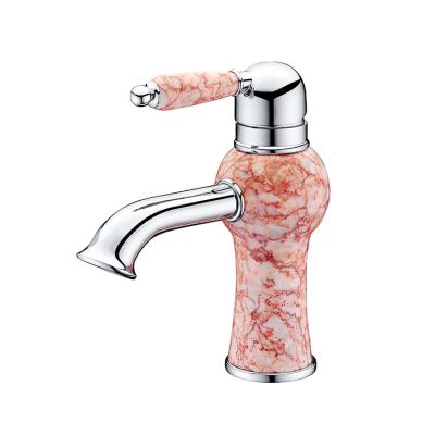 China Thermostatic Faucets Single Level Basin Faucet Bathroom Faucet Plated Deck Mounted Basin Faucet Basin Mixer for sale