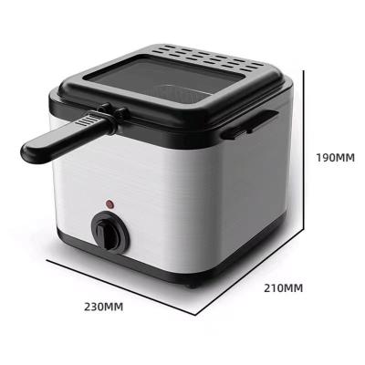 China Electrically Commercial Heated Fryer Home, 2.5 Liter Universal Frying Chicken Chips Intelligent Heating Control Electric Fryer for sale