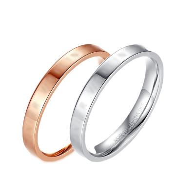 China D Letter DW Stainless Steel Classic Narrow Unisex Couples Ring Waterproof Hypoallergenic Non-fading Ring for sale