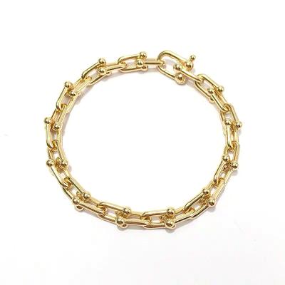 China CLASSIC Classic T Note Stainless Steel Bamboo Chain Bracelet Waterproof Fade Free Hypoallergenic For Women Gifts for sale