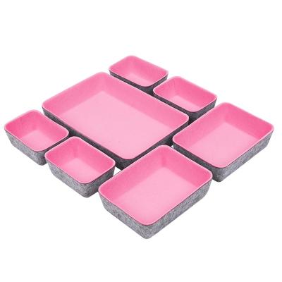 China Folding Fine Quality 7 Sets Snack Storage Bins Various Felt Simple Organizer for sale