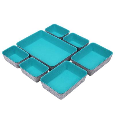 China Factory Sale Various Folding Desk Organizer Box Felt Storage Bins for sale