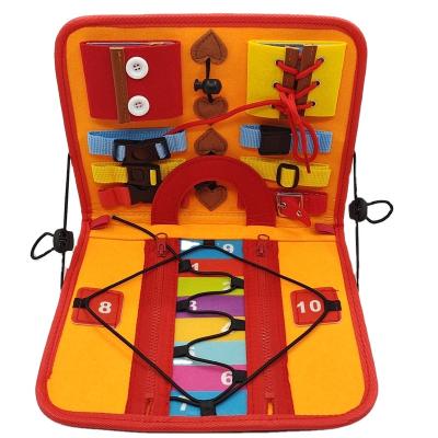 China Toy High Quality Service Educational Educational Toy Early Learning Board Montessori Felt Busy Board Learn Board for sale