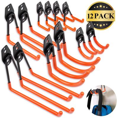 China Sustainable Garage Storage Hooks, 12-Pack Garage Hooks and Hangers, Heavy Duty Wall Mount Garage Organizer for sale