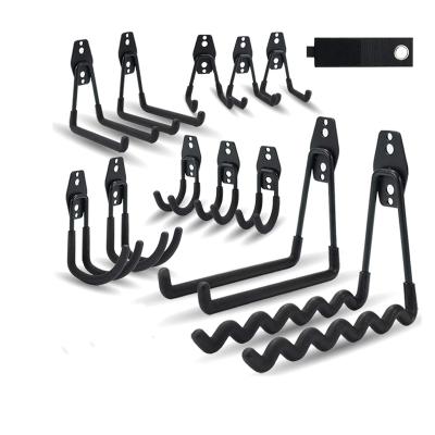 China Sustainable Garage Hangs Heavy Duty 12 Pack Garage Storage Hooks and Hangers Wall Mount Garage Organizer for sale