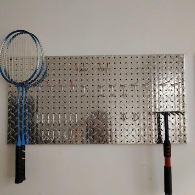 China USA England Kitchen Tool Room Metal Pegboard Tool Storage Steel Garage Brushed Metal Aluminum Pegboard for sale