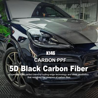 China K146 5D Black TPU Color Car Carbon Fiber Paint Protection Film Forged Vinyl Wrap for sale