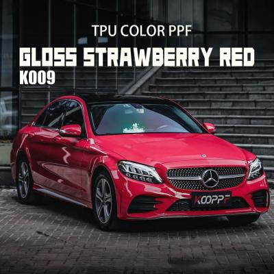 China K009 TPU Color Car Protection Film With Gloss Strawberry Red color for sale