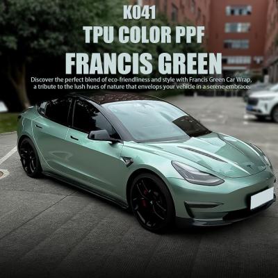 China K041 TPU Car Paint Protection Wrap 8.0Mil With Francis Green Color Ppf Color Wrap for sale