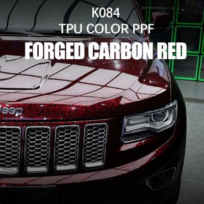 China K084 Red TPU Color Carbon Fiber Paint Protection Film Forged Full Body Sticker for sale