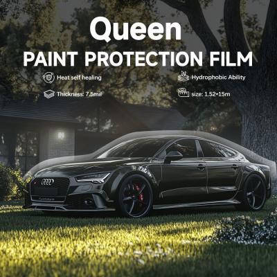 China Queen Gloss Auto Instant Healing PPF Hydrophobic Car Clear Paint Protection Film 7.5mil for sale