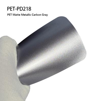 China PET-PD218 PET Mat Metallic Carbon Grey Auto Body Sticker 7.5 Mil Auto Adesivo à venda