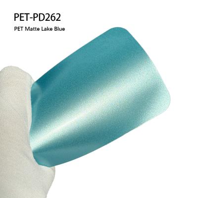 China PET-PD262 PET Matte Lake Blue Car Cover Vinyl Wrap Customized for sale