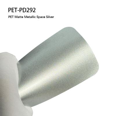 China PET-PD292 PET Car Vinyl Matte Wrap Film with Matte Metallic Space Silver color for sale