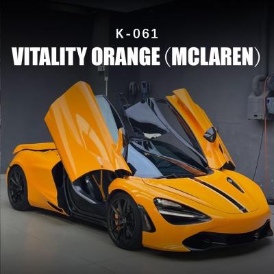 China Vitality Orange McLaren TPU Automotive Protective Film Custom Vinyl Wrap 7.5mil K-061 for sale