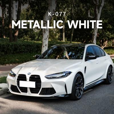 China Metallic White TPU Color Paint Protection Film Car Decoration Film 7.5mil K-077 White Matt Ppf for sale