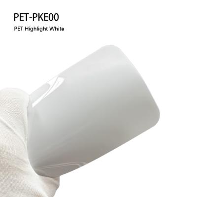 China Pet Highlight White Vinyl Color Change Gloss Wrap Film 7.5mil PET-PKE00 for sale