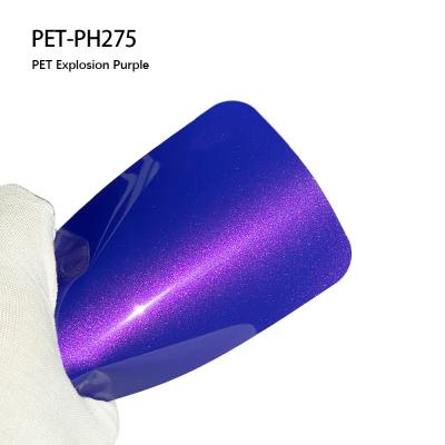 China PET-PH275 PET Explosion Purple Pvc Car Wrap Film Creep Resistant for sale