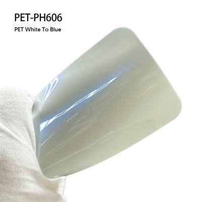 China PET-PH606 PET White To Blue Self Adhesive Car Sticker 1.52m X 18m For Paint Protection for sale