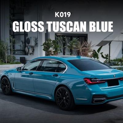 China K019 Gloss Tuscan Blue TPU Color Car Paint Protective Film Glossy Vinyl Wrap for sale