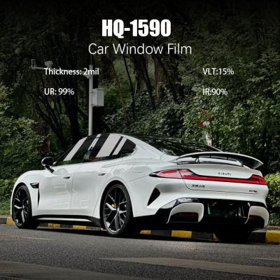 China 15% VLT auto venster tint film met 90% IR afstoting en 2,0 Mil dikte Te koop