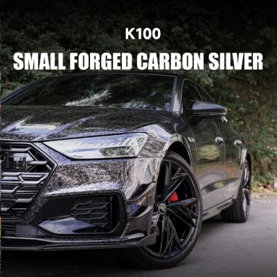 China K100 Small Forged Carbon Fiber Wrap Silver TPU Color Car PPF Film for sale