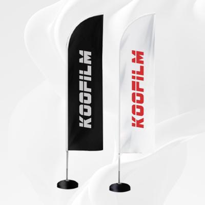 Chine KP06 KOOFILM Services OEM Drapeau à plumes Drapeau à plumes noir avec logo KOOFILM.Disponible pour des solutions sur mesure de conception personnalisée à vendre