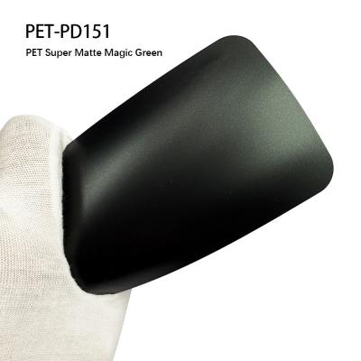 Chine PET-PD151 PET Super Matte Magic Couleur Verte Auto Vinyle Autocollant Peinture de protection à vendre