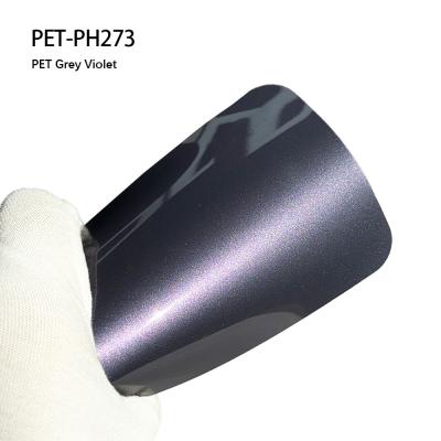 China PET-PH273 PET Grey Violet 7.5mil Gloss Vinyl Car Wrap Self Healing Car Body Sticker for sale