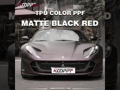 K103-Matte Black Red Color Paint Protection Film           