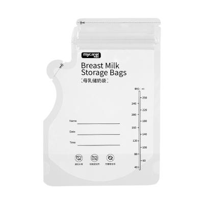 China BPA Free Holder Design 100% BPA Free PET Breast Milk Storage Bag for sale