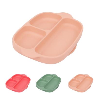 China Newest Children's MyCarol OEM Silicone Suction Baby Dinner Food Tray for sale