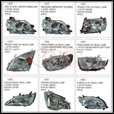 China Toyota Head Lamp Series Headlight REIZ Head Lamp With Xenon Lamp Toyota Head Light for sale