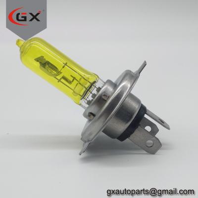 China Auto light bulb H4 Yellow Halogen Bulbs 12V 90/100W Headlight Bulb for sale