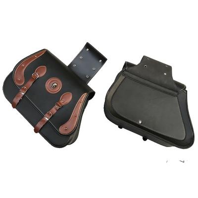 China Motorcycle Cafe Racer Saddle Bag PU Leather Vintage Fashion Side Bag Wear-resisting Te koop