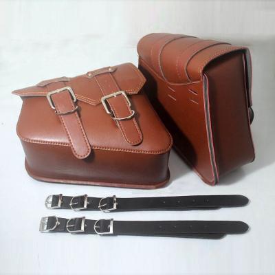 中国 Motorcycle Accessory Motorbike Saddle Bag PU Leather For Halley Bike Harley Sportster XL883 XL1200 Side Bag 販売のため