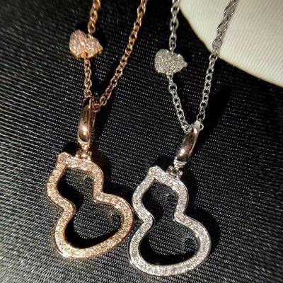 China Korean Style Gold Zodiac Zirconia Squash Fashion Necklace Women Chain Necklace Luxury Female Pendant Necklaces for sale